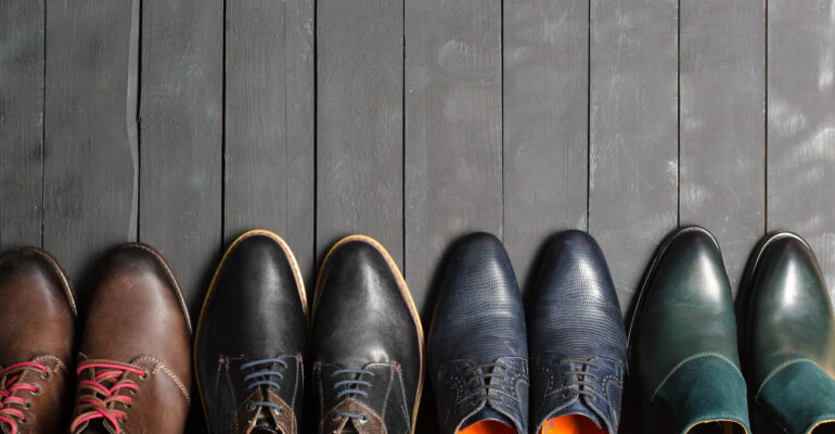 Leather men's shoes